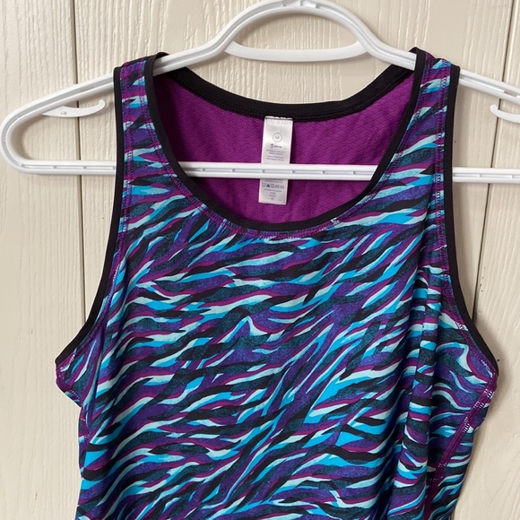 Ivivva Lightweight Purple, Black & Blue Tiger Stripe Tank Top - Picture 2 of 5